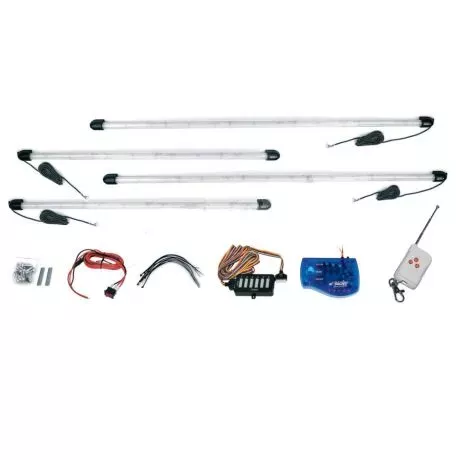 Simoni Racing ΚΙΤ ΦΩΤΙΣΜΟΥ UNDERCAR BLUE 2 X 86cm + 2 X 120cm ΜΕ ΚΟΝΤΡΟΛ FLEXIBLE SIMONI RACING SRFLSRU/1B
