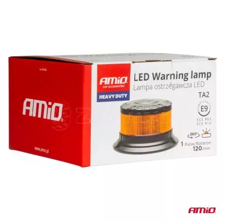 AMIO ΦΑΡΟΣ HEAVY DUTY W28M 12/24V ΠΟΡΤΟΚΑΛΙ 16LED ΜΑΓΝΗΤΙΚΟΣ/ΒΙΔΩΤΟΣ ΜΕ ΦΙΣ ΑΝΑΠΤΗΡΑ Υ89mm Φ110mm AMIO - 1 τεμ. 04105/AM 