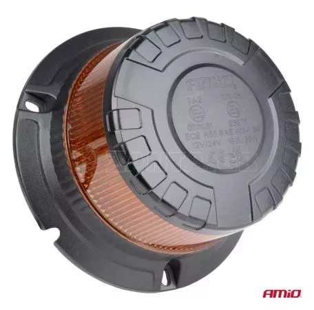 AMIO ΦΑΡΟΣ HEAVY DUTY W28M 12/24V ΠΟΡΤΟΚΑΛΙ 16LED ΜΑΓΝΗΤΙΚΟΣ/ΒΙΔΩΤΟΣ ΜΕ ΦΙΣ ΑΝΑΠΤΗΡΑ Υ89mm Φ110mm AMIO - 1 τεμ. 04105/AM 