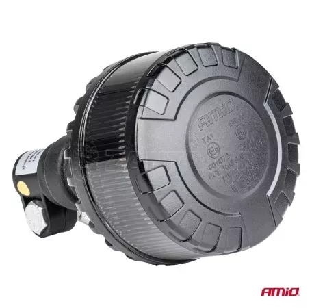 AMIO ΦΑΡΟΣ ΦΙΜΕ HEAVY DUTY W28P 12/24V 16LED ΕΛΑΣΤΙΚΟΣ ΒΙΔΩΤΟΣ ΠΟΡΤΟΚΑΛΙ Υ169mm Φ110mm AMIO - 1 τεμ. 04107/AM 