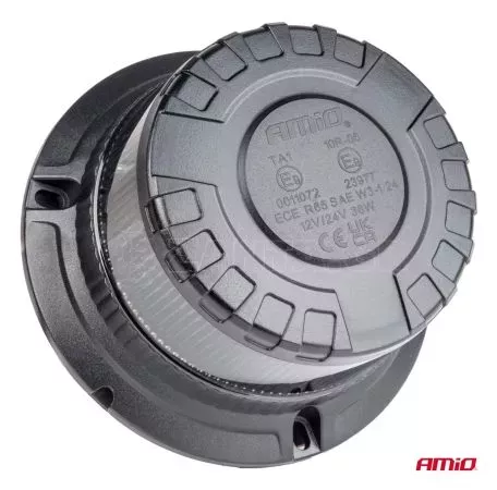 AMIO ΦΑΡΟΣ ΦΙΜΕ HEAVY DUTY W28M 12/24V ΠΟΡΤΟΚΑΛΙ 16LED ΜΑΓΝΗΤΙΚΟΣ/ΒΙΔΩΤΟΣ ΜΕ ΦΙΣ ΑΝΑΠΤΗΡΑ Υ89mm Φ110mm AMIO - 1 τεμ. 04108/AM 