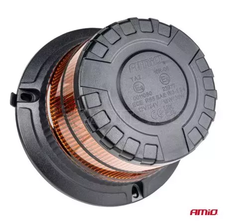 AMIO ΦΑΡΟΣ HEAVY DUTY W29M 12/24V ΠΟΡΤΟΚΑΛΙ 16LED ΜΑΓΝΗΤΙΚΟΣ/ΒΙΔΩΤΟΣ ΜΕ ΦΙΣ ΑΝΑΠΤΗΡΑ Υ103mm Φ110mm AMIO - 1 τεμ. 04110/AM 