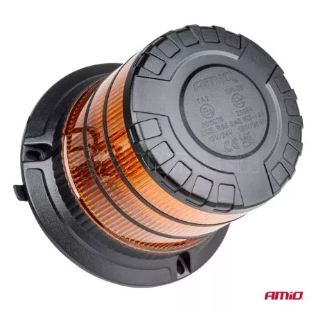 AMIO ΦΑΡΟΣ HEAVY DUTY W30M 12/24V ΠΟΡΤΟΚΑΛΙ 24LED ΜΑΓΝΗΤΙΚΟΣ/ΒΙΔΩΤΟΣ ΜΕ ΦΙΣ ΑΝΑΠΤΗΡΑ Υ128mm Φ110mm AMIO - 1 τεμ. 04111/AM 