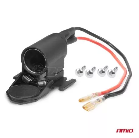 AMIO ΠΡΙΖΑ ΜΕ ΜΟΝΗ ΥΠΟΔΟΧΗ ΓΙΑ ΦΙΣ ΑΝΑΠΤΗΡΑ 12/24V ΜΕ ΠΡΟΣΤΑΤΕΥΤΙΚΟ ΚΑΠΑΚΙ AMIO - 1 τεμ. 04128/AM 