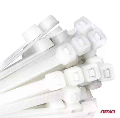 AMIO ΔΕΜΑΤΙΚΑ/ΔΕΤΙΚΑ ΚΑΛΩΔΙΩΝ TIE WRAP (ΤΑΙΡΑΠ) 2.5 x 150mm (ΛΕΥΚΟ)  ΑΜΙΟ - 100 ΤΕΜ. 04306/AM 