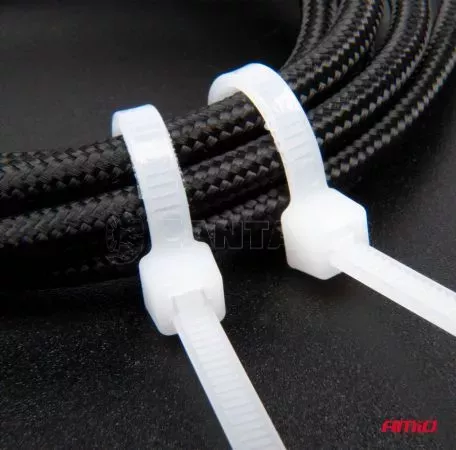 AMIO ΔΕΜΑΤΙΚΑ/ΔΕΤΙΚΑ ΚΑΛΩΔΙΩΝ TIE WRAP (ΤΑΙΡΑΠ) 2.5 x 150mm (ΛΕΥΚΟ)  ΑΜΙΟ - 100 ΤΕΜ. 04306/AM 