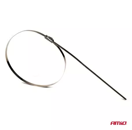 AMIO ΔΕΜΑΤΙΚΑ/ΔΕΤΙΚΑ ΚΑΛΩΔΙΩΝ TIE WRAP (ΤΑΙΡΑΠ) ΜΕΤΑΛΛΙΚΑ 7,9 x 400mm ΑΜΙΟ - 100 ΤΕΜ. 04326/AM 
