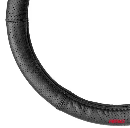 AMIO ΚΑΛΥΜΜΑ ΤΙΜΟΝΙΟΥ ΑΠΟ ΔΕΡΜΑ (M) 37/39cm SWC-50-M ΣΕ ΜΑΥΡΟ ΧΡΩΜΑ ΤΡΥΠΗΤΟ ΜΕ ΜΑΥΡΕΣ ΡΑΦΕΣ ΑΜΙΟ - 1 ΤΕΜ. 03556/AM 