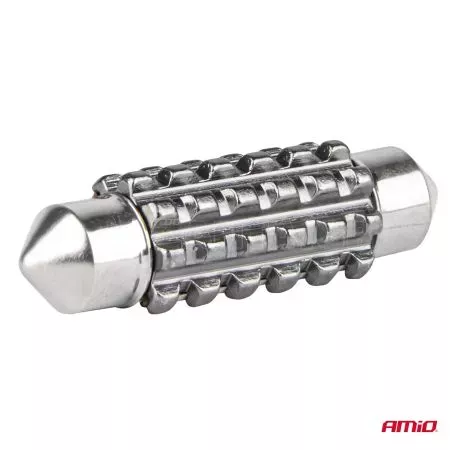 AMIO ΛΑΜΠΑΚΙΑ ΠΛΑΦΟΝΙΕΡΑΣ 36mm 12/24V C5W 5500K 12xSMD 3838 CAN-BUS FESTOON (ΛΕΥΚΟ) ΑΜΙΟ - 2 ΤΕΜ. 04248/AM 