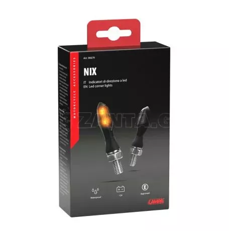 Lampa ΦΛΑΣ MOTO NIX 12V LED SMD 42x13mm ΜΑΥΡΟ LAMPA - 2 τεμ. 9067.9-LM 