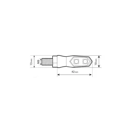 Lampa ΦΛΑΣ MOTO NIX 12V LED SMD 42x13mm ΜΑΥΡΟ LAMPA - 2 τεμ. 9067.9-LM