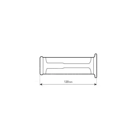 Lampa ΧΕΡΟΥΛΙΑ MOTO STYLE GRIP ΜΑΥΡΟ ΧΡΩΜΑ 22mm+25mm 12cm LAMPA - 2 τεμ. 9175.0-LM 