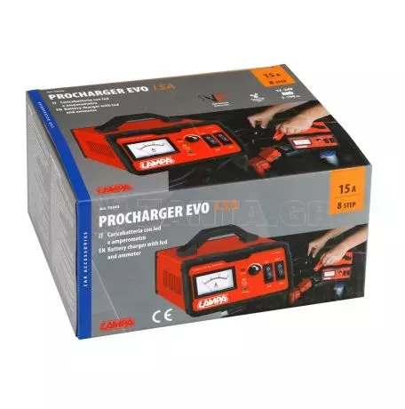 M-tech ΦΟΡΤΙΣΤΗΣ ΜΠΑΤΑΡΙΑΣ PROCHARGER EVO 8STEP 12/24V 0-15A 5>190Ah LED ΜΕ ΑΜΠΕΡΟΜΕΤΡΟ​ LAMPA - 1 ΤΕΜ. L7034.3 