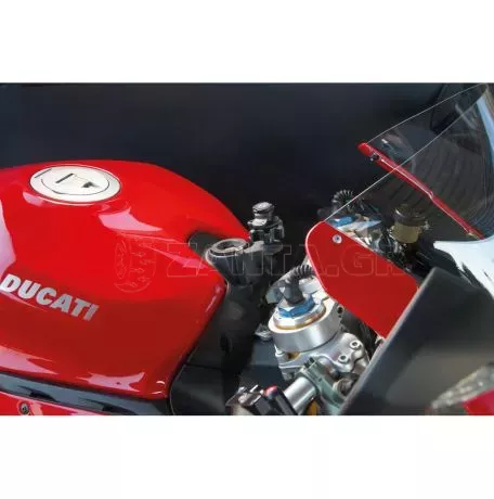 Optiline Βάση Στήριξης Κινητού Panigale της σειράς Titan Optiline για τις Βίδες στην Μίζα στο Τιμόνι Μηχανής Panigale 899, 959, V2, 1199, 1299, V4 με σύστημα Duolock, συμβατή με Θή 