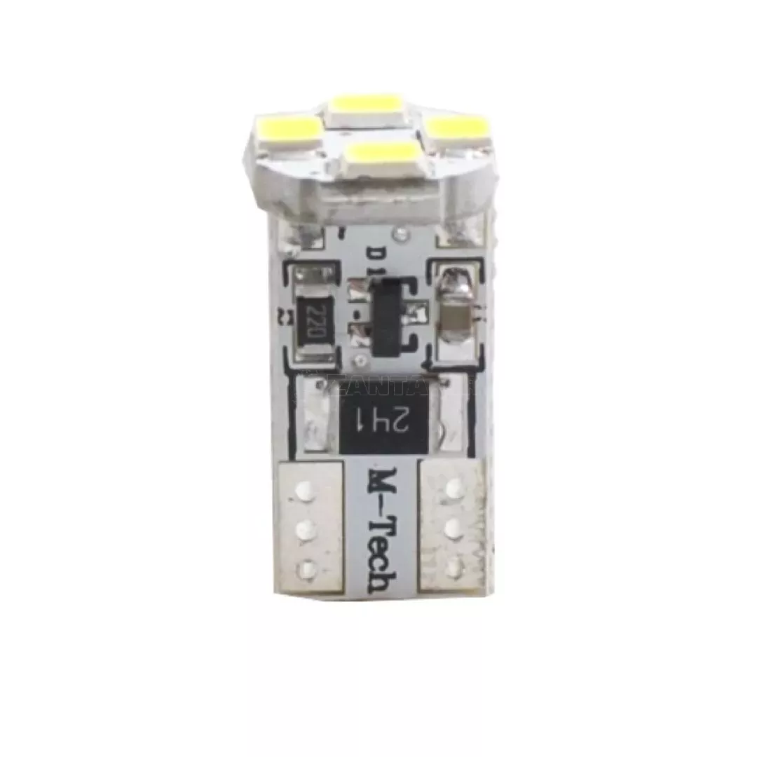 M-tech W5W 12V T10 W2,1x9,5d LED 4xSMD3528 ΛΕΥΚΟ (ΚΑΡΦΩΤΟ CAN-BUS) 1ΤΕΜ. M-TECH L329W/MT