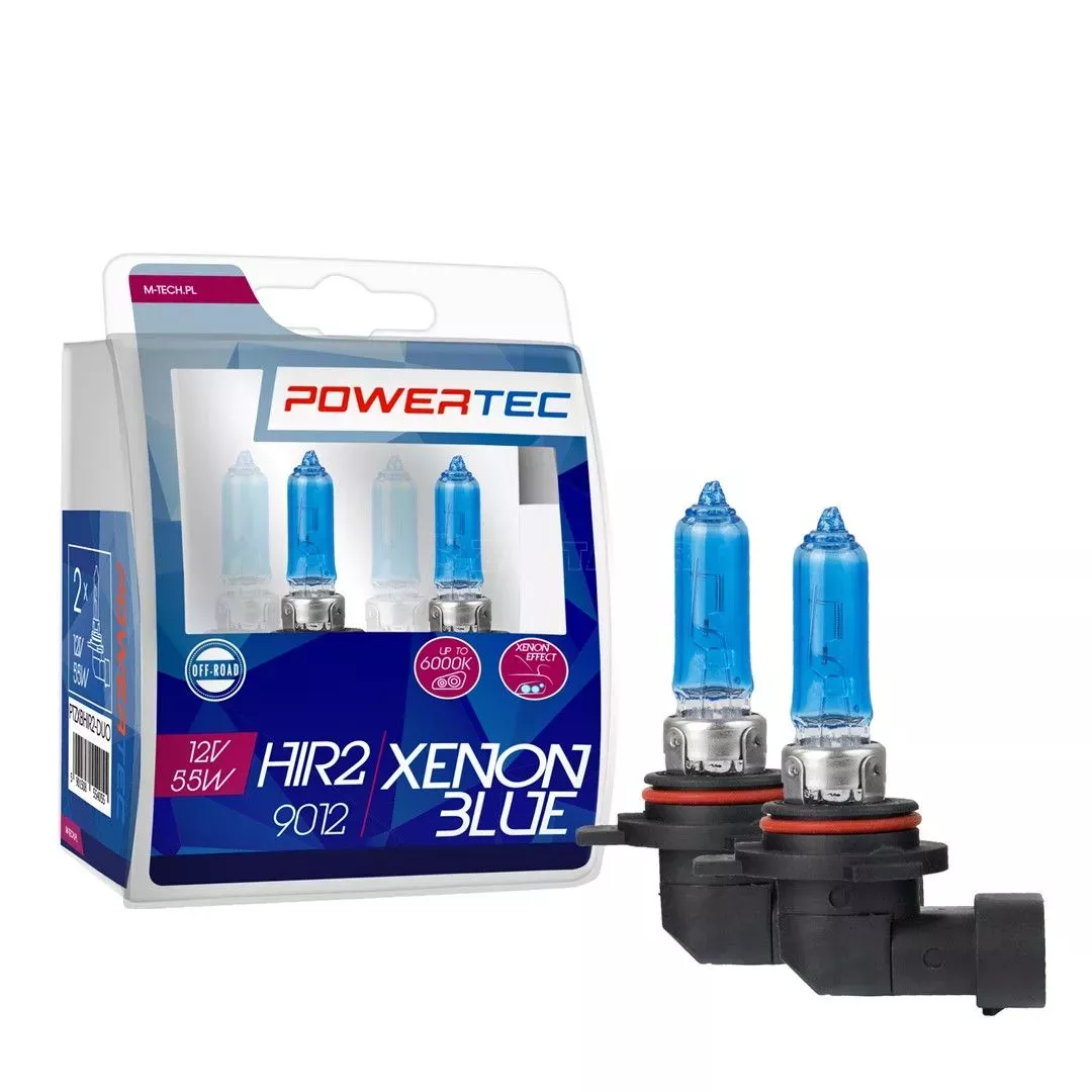 M-tech ΛΑΜΠΕΣ HIR2 9012 55W 12V (up to 6.000k) POWERTEC XENON BLUE mTECH - 2 Τεμ. PTZXBHIR2-DUO/MT