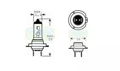 TRIFA H7 ΛΑΜΠΑ  (+30%) 12V 55W PX26d 