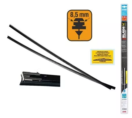 Lampa ΛΑΣΤΙΧΑ ΥΑΛΟΚΑΘΑΣΙΣΤΗΡΩΝ 8,5mm 2x71cm BLADE-X ΜΕ ΛΑΜΑΚΙ 2 ΤΕΜΑΧΙΑ L1900.7 