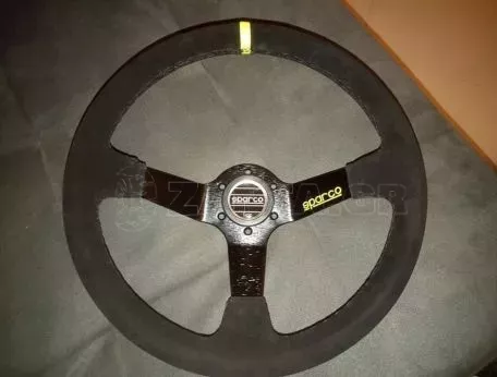Τιμόνι τριάκτινο sparco αλκαντάρα 