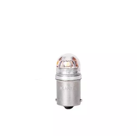 M-tech ΛΑΜΠΑΚΙΑ R5W 12/24V BA15s 5x2835SMD LED CAN-BUS ΠΟΡΤΟΚΑΛΙ (ΜΟΝΟΠΟΛΙΚΟ-ΦΟΥΝΤΟΥΚΙ) PLATINIUM BLISTER  M-TECH - 2 ΤΕΜ. LB833Y-02B/MT 