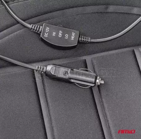 AMIO ΠΛΑΤΟΚΑΘΙΣΜΑ ΘΕΡΜΑΙΝΟΜΕΝΟ 12V 98x50cm ΑΦΡΩΔΕΣ ΥΛΙΚΟ ΚΑΙ ΥΦΑΣΜΑ ΜΑΥΡΟ AMIO - 1 ΤΕΜ. 03624/AM 