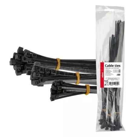 AMIO ΔΕΜΑΤΙΚΑ/ΔΕΤΙΚΑ ΚΑΛΩΔΙΩΝ TIE WRAP(ΤΑΙΡΑΠ) 3.6x200mm / 3.6x300mm / 4.6x350mm ΜΑΥΡΟ ΧΡΩΜΑ ΣΕΤ ΑΜΙΟ - 60 ΤΕΜ. 04315/AM 