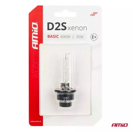 AMIO ΑΝΤΑΛΛΑΚΤΙΚΗ ΛΑΜΠΑ ΧΕΝΟΝ BASIC D2S 12V 6.000k 35W BLISTER CARD AMIO - 1 ΤΕΜ. 03861/AM 