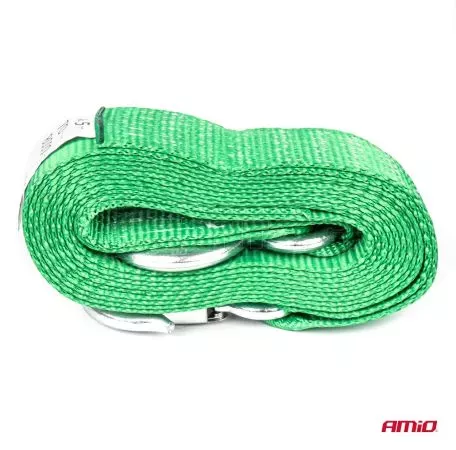 AMIO ΙΜΑΝΤΑΣ ΡΥΜΟΥΛΚΗΣΗΣ TOW ROPE ΠΡΑΣΙΝΟ 75mm 8000KG 5m AMIO - 1 τεμ. 03993/AM 