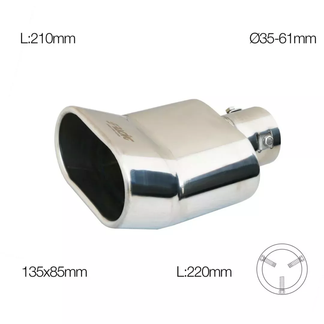 Simoni Racing ΑΚΡΟ/ΜΠΟΥΚΑ ΕΞΑΤΜΙΣΗΣ ΧΡΩΜΙΟΥ 35-61mm (ΜΗΚΟΣ 210mm - ΔΙΑΜΕΤΡΟΣ ΕΞΩΤΕΡΙΚΗ 135x85mm) SIMONI RACING - 1 TEM SRTRX/100
