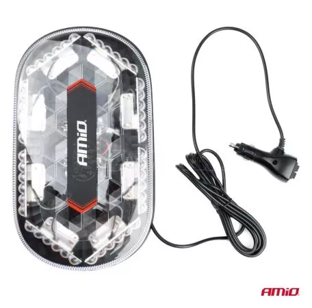 AMIO ΦΑΡΟΣ/ΜΠΑΡΑ MINI 12/24V 48SMD LED ΠΟΡΤΟΚΑΛΙ ΜΕ ΦΙΣ ΑΝΑΠΤΗΡΑ & ΜΑΓΝΗΤΙΚΗ ΒΑΣΗ 328x186x50mm ΑΜΙΟ - 1 ΤΕΜ. 03336/AM 