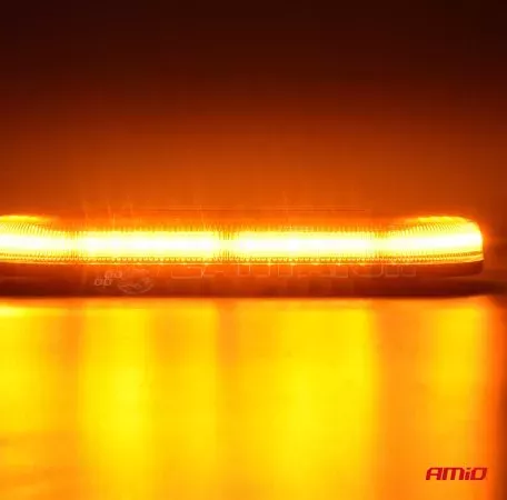 AMIO ΦΑΡΟΣ/ΜΠΑΡΑ MINI 12/24V 48SMD LED ΠΟΡΤΟΚΑΛΙ ΜΕ ΦΙΣ ΑΝΑΠΤΗΡΑ & ΜΑΓΝΗΤΙΚΗ ΒΑΣΗ 328x186x50mm ΑΜΙΟ - 1 ΤΕΜ. 03336/AM 