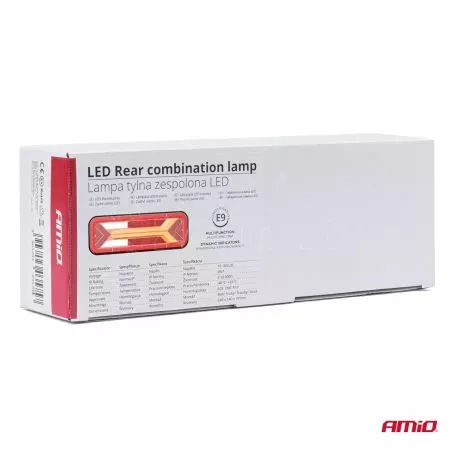 AMIO ΦΑΝΑΡΙ ΤΡΕΙΛΕΡ / ΦΟΡΤΗΓΟΥ ΠΙΣΩ 10-30V DYNAMIC LED 5 ΧΡΗΣΕΩΝ ΔΕΞΙ 305x140x35 mm RCL-09-R ΑΜΙΟ - 1 ΤΕΜ. 03576/AM 
