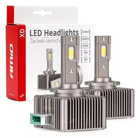 AMIO ΛΑΜΠΕΣ LED D3S 9>16V 70W 6.500K 8600lm (ΜΕ ΨΥΚΤΡΑ) XD SERIES ΑΜΙΟ - 2 ΤΕΜ. 03312/AM 