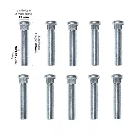 Simoni Racing ΜΠΟΥΖΟΝΙΑ 12x1.25 62mm 10ΤΕΜ. SRCRP/7-10 