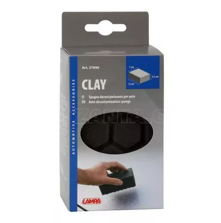 Lampa ΣΦΟΥΓΓΑΡΙ ΚΑΘΑΡΙΣΜΟΥ CLAY ΔΙΠΛΗΣ ΟΨΗΣ ΑΠΟ ΠΗΛΟ 7x12x4,5cm LAMPA - 1 ΤΕΜ. L3799.0 