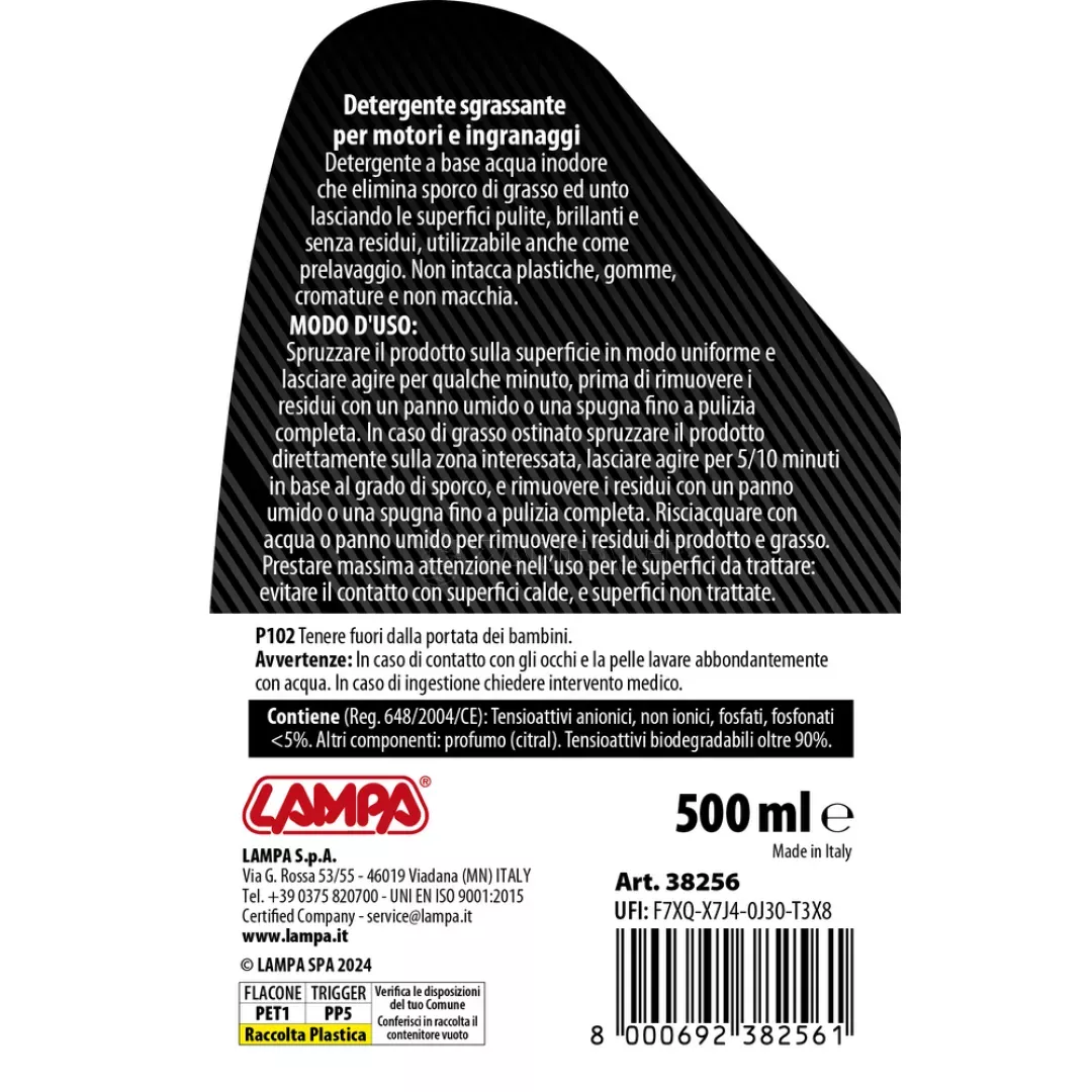 Lampa ΚΑΘΑΡΙΣΤΙΚΟ/ΑΠΟΛΙΠΑΝΤΙΚΟ ΥΓΡΟ ΜΗΧΑΝΗΣ/ΚΙΝΗΤΗΡΑ ΣΕ ΣΠΡΕΙ GRAN PREE 500ml LAMPA - 1 ΤΕΜ. L3825.6