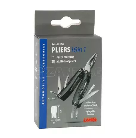 Lampa ΕΛΒΕΤΙΚΟΣ ΣΟΥΓΙΑΣ/ΠΟΛΥΕΡΓΑΛΕΙΟ ΜΕ ΠΕΝΣΑ PLIERS 16in1 INOX 18x15x23cm ΣΕ ΣΤΑΝΤ LAMPA - 18 ΤΕΜ. L6613.0D 