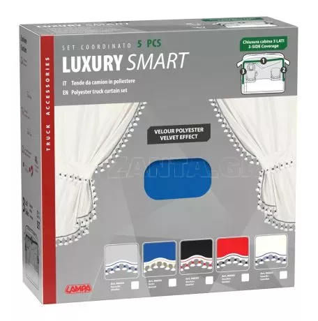 Lampa ΚΟΥΡΤΙΝΕΣ ΝΤΑΛΙΚΑΣ LUXURY SMART ΜΠΛΕ/ΧΡΥΣΟ ΣΕΤ LAMPA - 5 ΤΕΜ. L9603.4 
