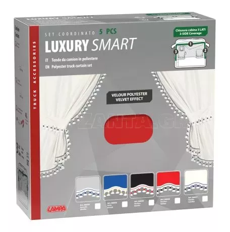 Lampa ΚΟΥΡΤΙΝΕΣ ΝΤΑΛΙΚΑΣ LUXURY SMART ΚΟΚΚΙΝΟ/ΜΑΥΡΟ ΣΕΤ LAMPA - 5 ΤΕΜ. L9603.6 