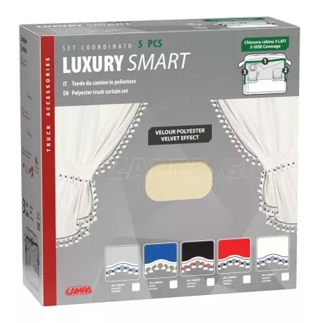 Lampa ΚΟΥΡΤΙΝΕΣ ΝΤΑΛΙΚΑΣ LUXURY SMART ΚΡΕΜ/ΜΠΛΕ ΣΕΤ LAMPA - 5 ΤΕΜ. L9603.7 