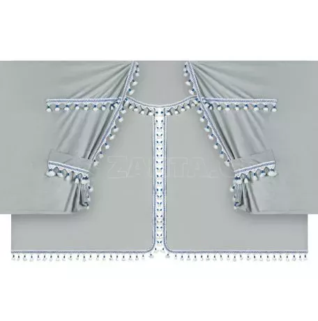 Lampa ΚΟΥΡΤΙΝΕΣ ΝΤΑΛΙΚΑΣ LUXURY PRO CABIN ΑΣΗΜΙ / ΜΠΛΕ ΣΕΤ LAMPA - 8 ΤΕΜ. L9603.8 