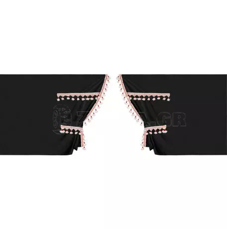 Lampa ΚΟΥΡΤΙΝΕΣ ΝΤΑΛΙΚΑΣ LUXURY PRO CABIN ΜΑΥΡΟ / ΚΟΚΚΙΝΟ ΣΕΤ LAMPA - 8 ΤΕΜ. L9604.0 