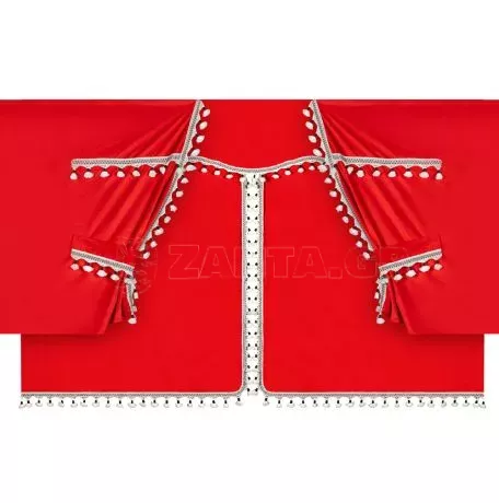 Lampa ΚΟΥΡΤΙΝΕΣ ΝΤΑΛΙΚΑΣ LUXURY PRO CABIN ΚΟΚΚΙΝΟ / ΜΑΥΡΟ ΣΕΤ LAMPA - 8 ΤΕΜ. L9604.1 