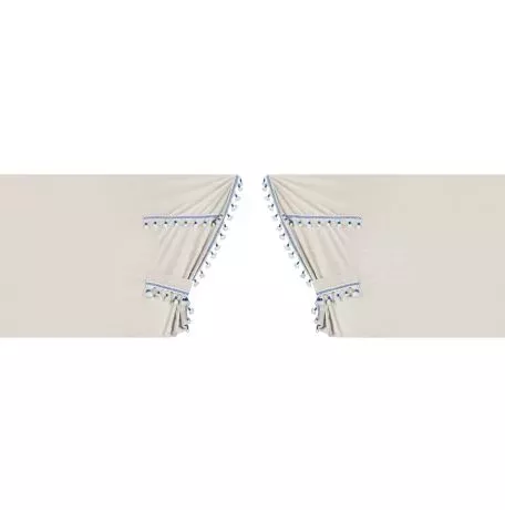 Lampa ΚΟΥΡΤΙΝΕΣ ΝΤΑΛΙΚΑΣ LUXURY PRO CABIN ΚΡΕΜ / ΜΠΛΕ ΣΕΤ LAMPA - 8 ΤΕΜ. L9604.2 