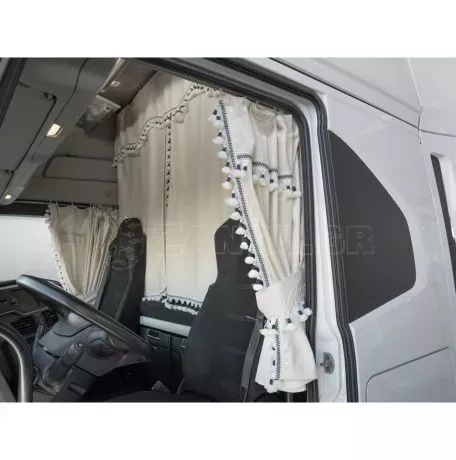 Lampa ΚΟΥΡΤΙΝΕΣ ΝΤΑΛΙΚΑΣ LUXURY PRO CABIN ΚΡΕΜ / ΜΠΛΕ ΣΕΤ LAMPA - 8 ΤΕΜ. L9604.2 