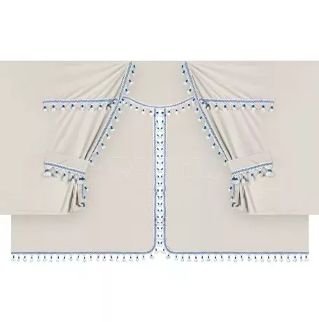 Lampa ΚΟΥΡΤΙΝΕΣ ΝΤΑΛΙΚΑΣ LUXURY PRO CABIN ΚΡΕΜ / ΜΠΛΕ ΣΕΤ LAMPA - 8 ΤΕΜ. L9604.2 