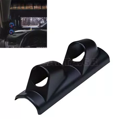Βάση Για Όργανα Κολώνας Διπλή (2 x 52mm) Μαύρη Auto Gauge 