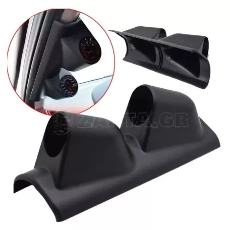 Βάση Για Όργανα Κολώνας Διπλή (2 x 52mm) Μαύρη Auto Gauge 