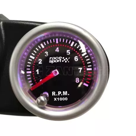 Στροφόμετρο R.P.M. Racesport Mirror Look Φιμέ 52mm Με 7 Χρώματα 