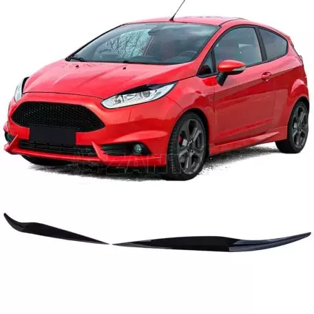 Φρυδάκια Μπροστινών Φαναριών Για Ford Fiesta 12-17 Evil Eye Μαύρο Γυαλιστερό 2 Τεμάχια 